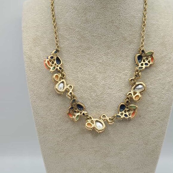 J Crew Multi Color Resin and Crystal Statement Necklace - Picture 6 of 8